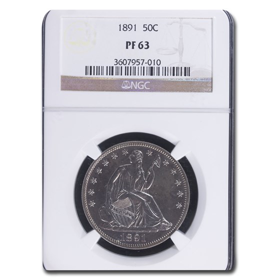 1891 Liberty Seated Half Dollar PF-63 NGC 1891 Liberty Seated Half Dollar PF-63 NGC